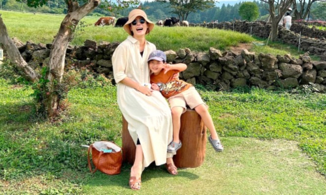 Chae Rim và con trai sống cùng nhau tại Hàn.