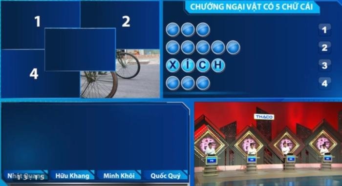 Các thí sinh tham gia phần thi, từ khoá đầu tiên được lật mở.