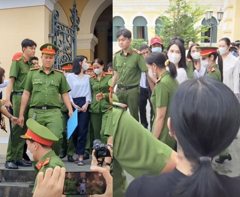 Nữ người mẫu liên tục ngoái đầu tìm chị gái và bố.