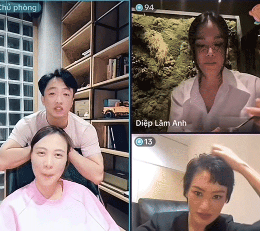 Hành động ngại ngùng của Đàm Thu Trang sau khi nghe câu hỏi của Cường Đô La dành cho Diệp Lâm Anh