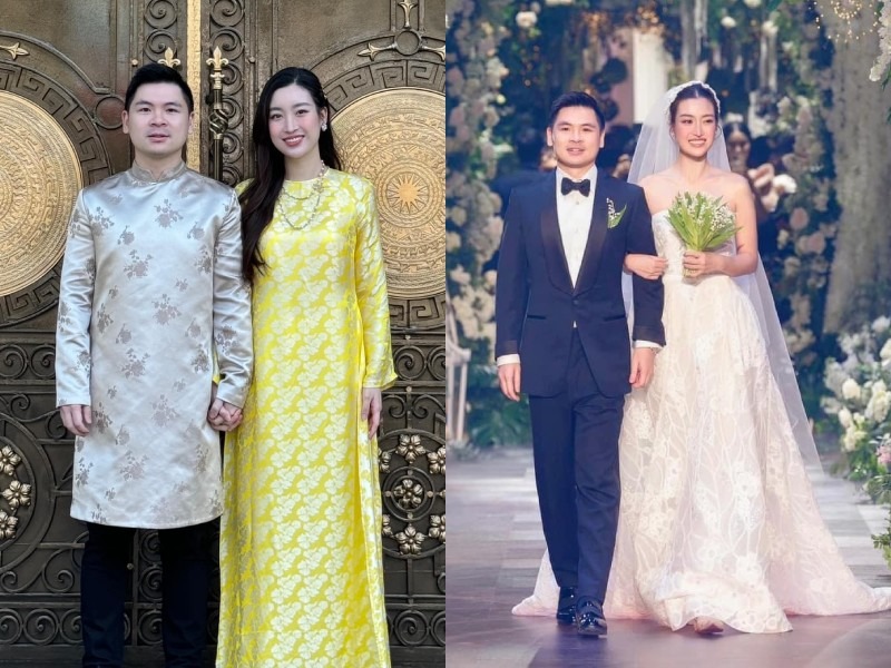 Khi biết thân thế chồng sắp cưới của Midu, dân tình không khỏi so sánh anh với dàn thiếu gia có vợ là mỹ nhân Vbiz. Người đầu tiên được nhắc tới là chồng Hoa hậu Đỗ Mỹ Linh - Chủ tịch CLB Hà Nội Đỗ Vinh Quang, con trai út nhà Bầu Hiển.