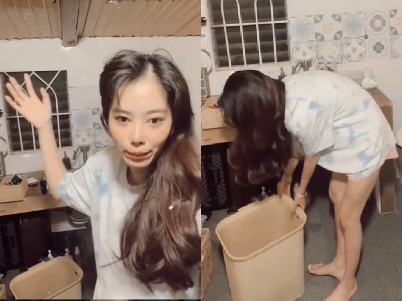 Gương mặt khi nhìn chính diện lẫn góc nghiêng của Nam Em đều lộ rõ vẻ tiều tụy, thiếu sức sống mặc dù cô đã dùng qua filter làm đẹp. Bên cạnh đó, Hoa khôi Đồng bằng sông Cửu Long 2015 còn để lộ vóc dáng gầy trơ xương. 