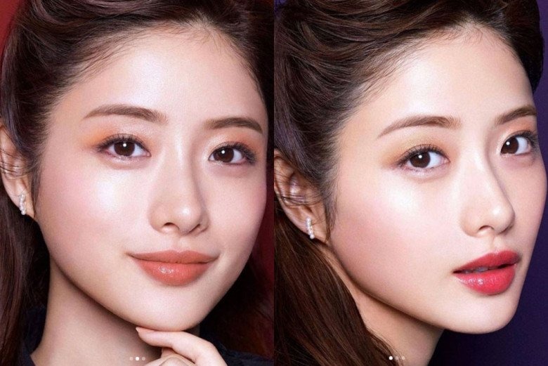 Satomi Ishihara thoa kem chống nắng theo từng vòng tròn nhỏ trên mặt giống như thao tác của thợ đánh giày da.