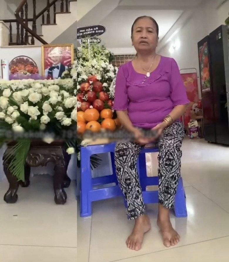 Hình ảnh bà Ánh - mẹ diễn viên Đức Tiến trong video đang lan truyền trên mạng xã hội.
