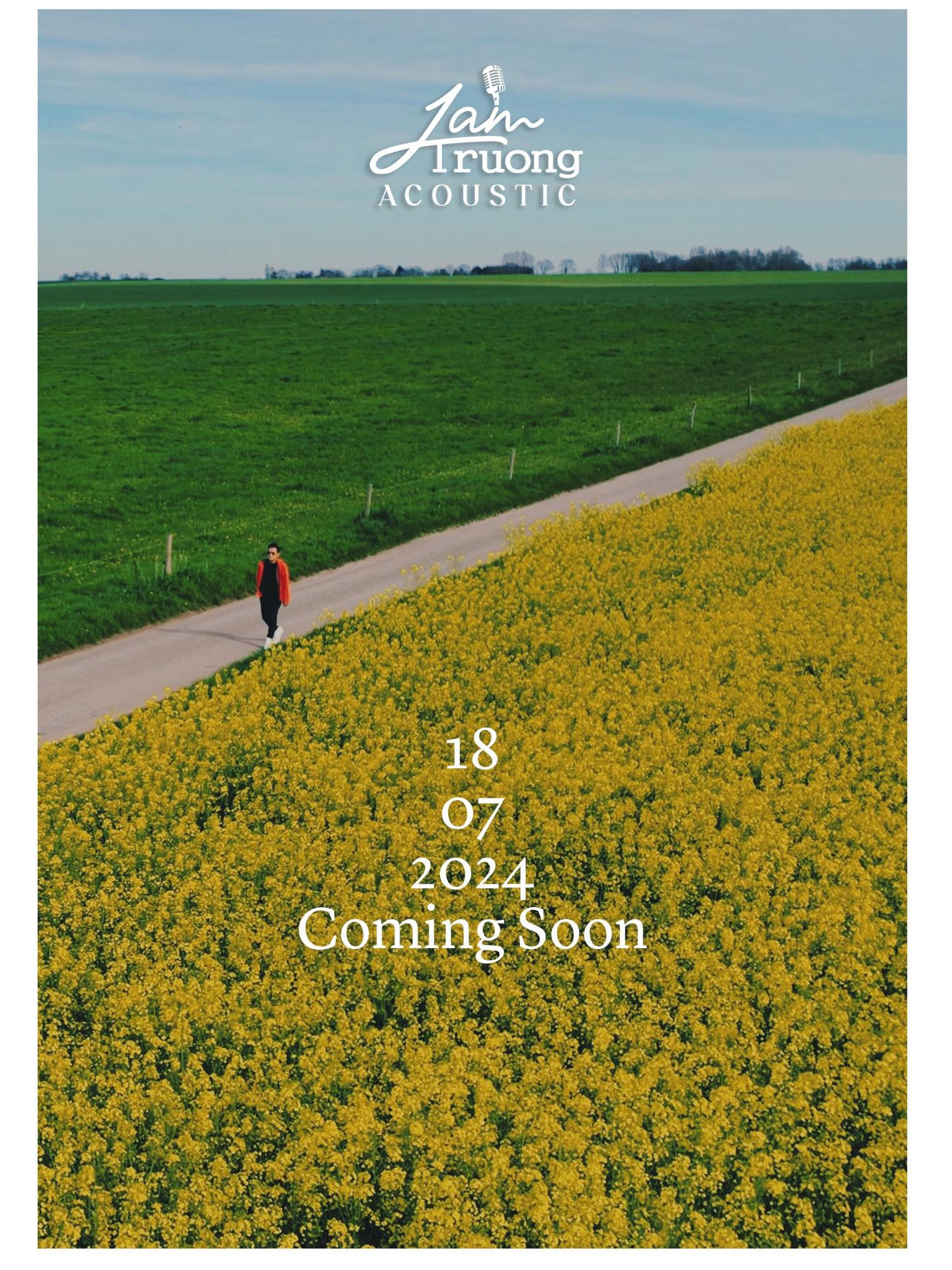 Vẻ đẹp của cánh đồng hoa cải sẽ xuất hiện trong 1 MV của Lam Trường. Ảnh: FBNV