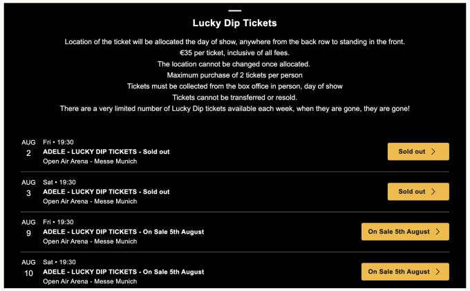 Chương trình bán vé 