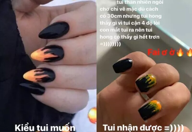 Khách muốn làm một bộ móng thật 