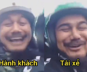 Vị khách phấn khích khi vô tình 'đặt' được một tài xế xe ôm giống hệt mình