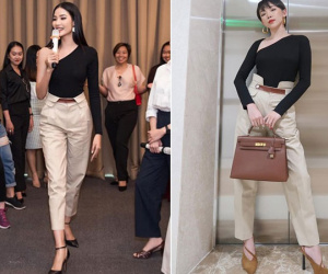 Cùng chung 1 bộ cánh: Hoàng Thùy sở hữu thần thái chuẩn Miss Universe, Tóc Tiên lại khoe được túi nửa tỷ