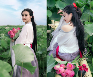 Tạo hình cổ trang chụp ảnh bên sen, nữ sinh Hải Phòng xinh đẹp tựa 'thần tiên tỉ tỉ' khiến dân mạng ngẩn ngơ
