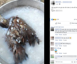 Vợ để cả con gà 'ngã vào nồi cháo', chồng vừa nhìn thấy đã xanh mắt khiếp vía, dân mạng thì cười nghiêng ngả