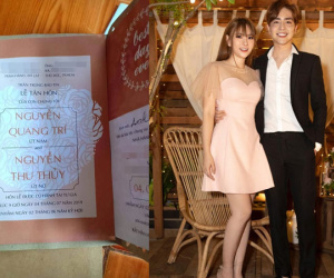 Xôn xao thông tin Thu Thủy 'cưới chạy bầu' vì lộ thiệp cưới chỉ 3 ngày sau khi được tình trẻ cầu hôn?