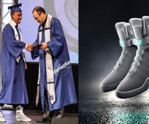 Mang đôi Sneaker giá hơn 2,2 tỷ đến dự lễ tốt nghiệp, nam sinh khiến thầy hiệu trưởng bối rối, nhìn không chớp mắt