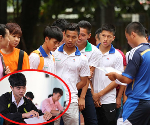 Dân mạng 'đào mộ' loạt ảnh dàn cầu thủ tuyển Việt Nam 'mài đũng quần' ngồi làm bài thi