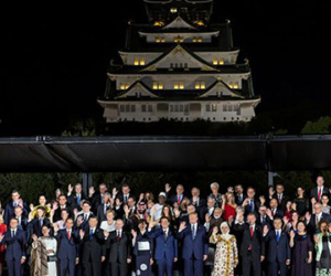 Thủ tướng Abe đãi tiệc lãnh đạo G20 tại lâu đài Osaka