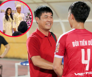 Bị đồn 'cưới chạy bầu', Trung vệ Bùi Tiến Dũng lên tiếng thừa nhận: 'Vợ em phải vài tháng nữa mới sinh em bé'