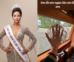 H'Hen Niê xin lỗi vì làm hỏng vương miện nhưng sự thật lại khiến fan thở phào