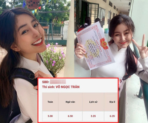Lộ điểm thi THPT của hot girl Võ Ngọc Trân: Giải Nhì Văn cấp TP nhưng chỉ đạt 6.5, Sử 3.25, tiếng Anh 4.8?