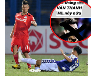 Xảy ra va chạm với hậu vệ CLB Hà Nội, Văn Thanh bị bạn gái của cầu thủ này xúc phạm nặng nề