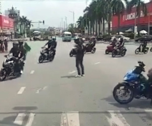 Hải Dương: Nhóm phượt thủ ngang nhiên chặn ngã tư đèn đỏ cho đoàn xe đi như xe ưu tiên khiến cộng đồng mạng phẫn nộ