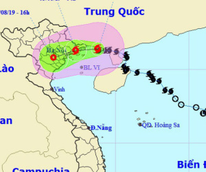 Tâm bão số 3 chỉ còn cách Móng Cái 90 km