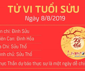 Tử vi thứ 5 ngày 8/8/2019 của 12 con giáp: Dần thăng tiến, Tuất bị chèn ép