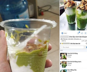 Mua kem bơ nổi tiếng trên mạng vì cốc to ú ụ, chàng trai 'ngậm đắng nuốt cay' khi nhận cốc thật bé xíu bằng 1/3