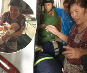 TP.HCM: Hai bà cháu mắc kẹt trong thang máy, bé trai 8 tháng tuổi khóc thét vì sợ hãi