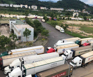 Trung Quốc siết thông quan, 500 xe container thanh long ùn ứ tại cửa khẩu Lào Cai