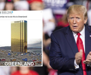 Đăng tấm hình tòa tháp vàng 'siêu to khổng lồ' ở Greenland, ông Trump lại gây bất ngờ với lời hứa mới