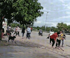 Nhóm nữ sinh cầm gậy gộc đánh hội đồng 1 thiếu nữ như giang hồ 'xử nhau' giữa đường phố