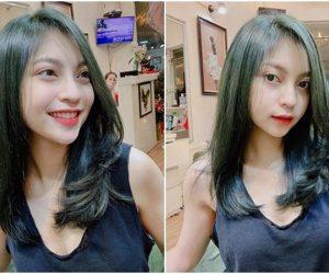 Giữa tin đồn chia tay Quang Hải, Nhật Lê nhuộm màu tóc mới xanh như tàu lá chuối