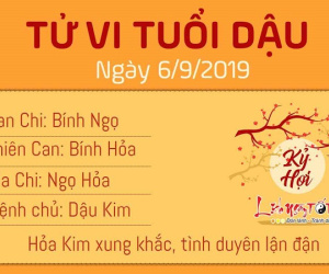 Tử vi thứ 6 ngày 6/9/2019 của 12 con giáp: Thìn phát tài, Dậu tình duyên lận đận