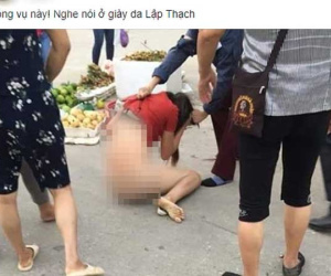 Xôn xao hình ảnh cô gái trẻ bị túm tóc lột quần áo ngay giữa đường nghi do ghen tuông