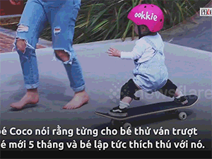 Video: Vừa biết đi, bé một tuổi đã trượt ván chuyên nghiệp