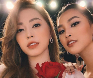 Phương Nga chỉ hững hờ khoe 'sương sương' vòng 1 cùng Tiểu Vy, Bình An đã vội phản ứng ngay với bạn gái