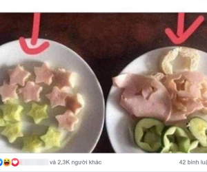 Một món ăn, 2 số phận: Cộng đồng mạng cười ngặt nghẽo với hình ảnh 'phân biệt đối xử' của mẹ giữa bố với con trai