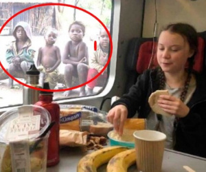 Con trai Tổng thống Brazil đăng ảnh Greta Thunberg ăn trưa no đủ trước mặt những trẻ em nghèo và sự thật khiến ai cũng giận dữ