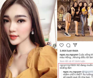 Bị nói dựa hơi Văn Đức để nổi tiếng, Ngọc Nữ quên hình tượng hoa hậu đáp trả gắt: Lộn địa chỉ không, ảo tưởng sức mạnh quá rồi!