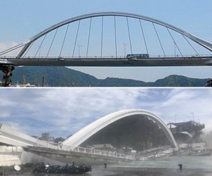 Cầu dây văng 140m ở Đài Loan bất ngờ đổ sập khiến 20 người bị thương, nhiều nạn nhân vẫn mắc kẹt