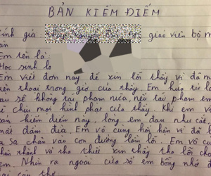 Cười bò với bản kiểm điểm của nam sinh gửi thầy giáo: 'Thầy là người tốt bụng, đẹp trai, yêu học sinh, tâm huyết với nghề mà em lại làm điều có lỗi...'