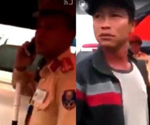 Công an thông tin vụ 'người lạ mặt' hành hung người dân ghi hình tại chốt CSGT