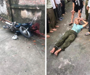 Kinh hoàng người đàn ông đang đi xe máy bị nam thanh niên dùng búa đánh tử vong