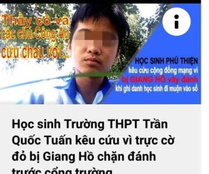 Học sinh cờ đỏ lên mạng cầu cứu vì bị chặn đánh