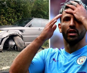 Aguero gặp tai nạn trên đường đến sân tập, chiếc xe vỡ nát