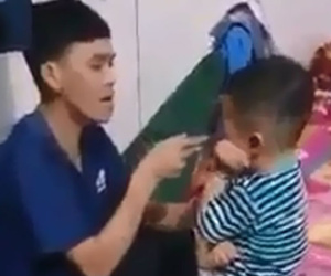 Phẫn nộ clip cha tát bôm bốp khiến con nhỏ bầm tím mặt rồi dọa dẫm khi vợ can ngăn: 'Tao giết nó được luôn đó, mày tin không?'