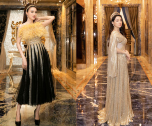 Ngập sắc vàng kim cả một thảm đỏ: Lan Ngọc đài các đúng kiểu 'Crazy Rich Asian', Nhã Phương long lanh tựa nữ thần