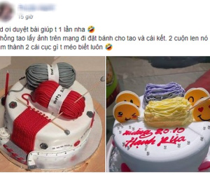 Lấy ảnh trên mạng để đặt bánh sinh nhật tặng vợ, nào ngờ cái kết không biết nên khóc hay nên cười