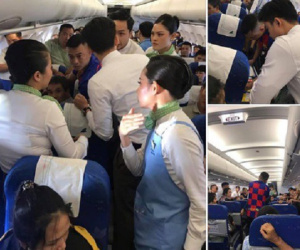 Nữ hành khách co giật, cắn lưỡi, hành động người đàn ông trên cùng chuyến bay kịp thời cứu mạng