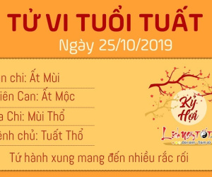 Tử vi thứ 6 ngày 25/10/2019 của 12 con giáp: Tý đường công danh rộng mở, Dần Kiếp Tài đeo bám